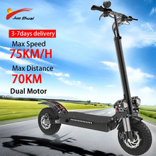 Electric Scooter for Adult 1600*2 Motor 60V 20AH Battery 75KM/H 70KM Sports Scooter 10"Offroad Tire 160KG Max Load Escooter