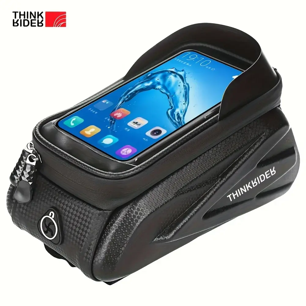 ThinkRider Bike Bag 2L Frame Front Tube Cycling Bag Bicycle Waterproof Phone Case Holder 7 Inches Touchscreen Bag Accessories